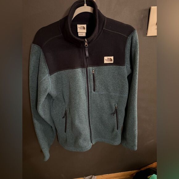 The Northface Zip Men's Fleece Jacket Size Small Two Tone Blue - Picture 4 of 12